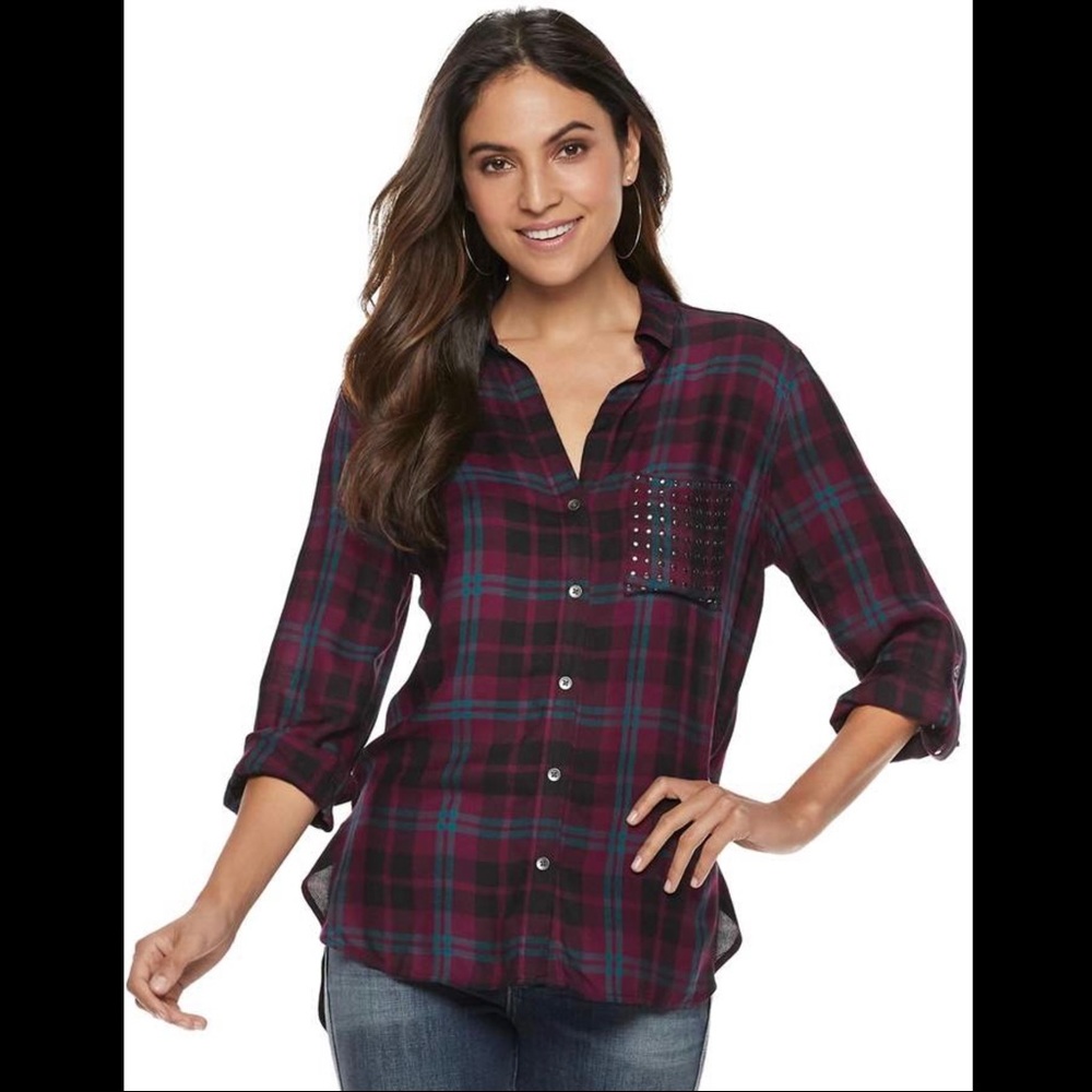 Women's Rock & Republic Studded Pocket Shirt